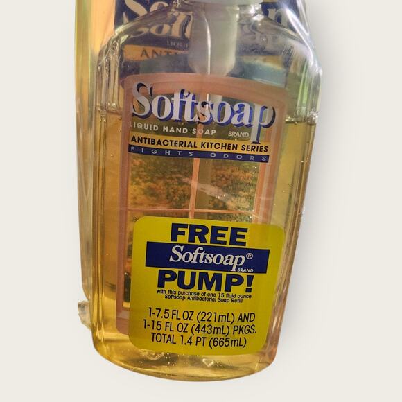 Soft soap Kitchen Series W/ Lemon Juice Antibacterial Hand Soap bundle VTG 90s - Picture 2 of 5